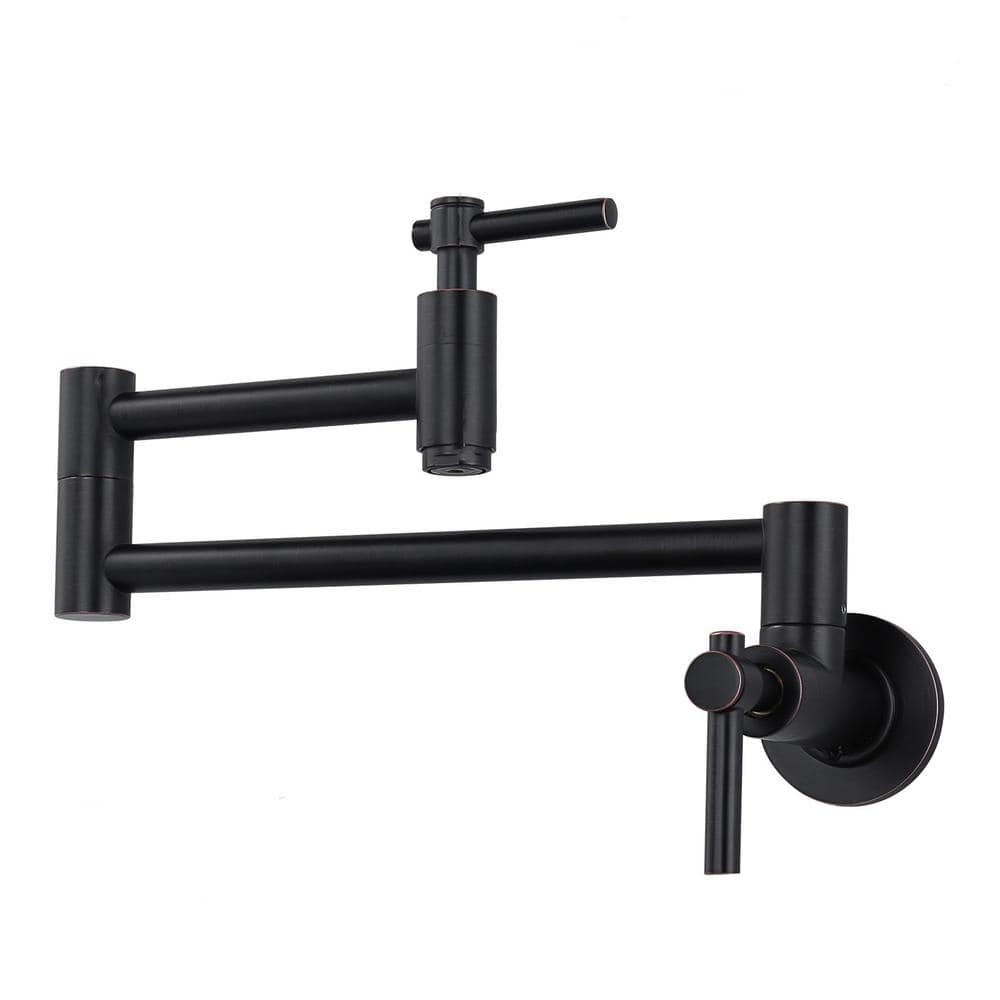 ALEASHA Wall Mounted Pot Filler Faucet in Oil Rubbed Bronze AL-1A30RB ...