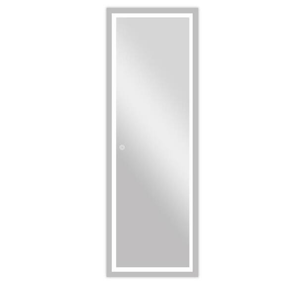 Unbranded 22 in. W x 65 in. H Rectangular Frameless Wall Bathroom Vanity Mirror in Silver