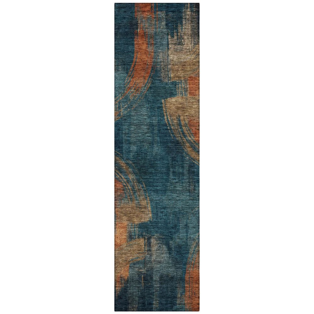 Chantille Machine Washable Indoor/Outdoor Abstract ACN2948 Blue 2 ft. x 7 ft. Runner Rug price history on PriceWatchPro