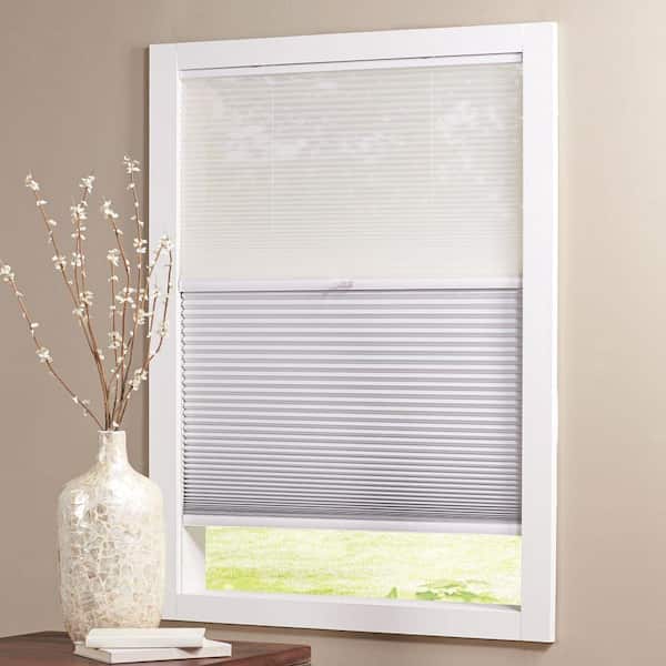 Home Decorators Collection Snow Drift/Shadow White Day and Night Cordless Cellular Shades -49.5 in W x 48 in L (Actual Size 49.25 in W x 48 in L )