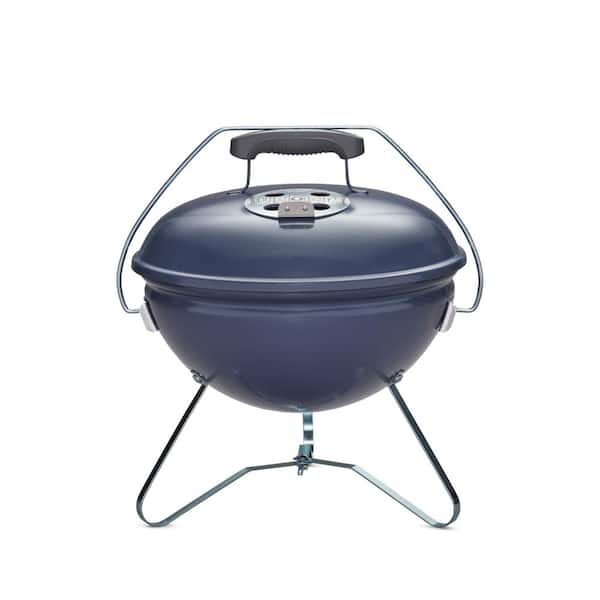Smoky Premium Portable Charcoal Grill in Slate Blue 1126801 - The Home