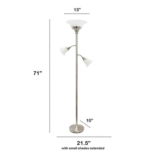 Floor lamp with shop 2 reading lights