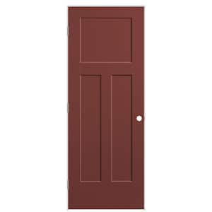 30 in. x 80 in. 3-Panel Winslow Right-Hand Hollow Core Red Bluff Molded Composite Single Prehung Interior Door