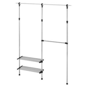 Silver Metal Clothes Rack 50.45 in. W x 61 in. H