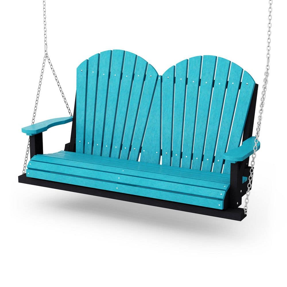 Heritage 2-Person Aruba Blue and Black HDPE Plastic Porch Swing price history on PriceWatchPro