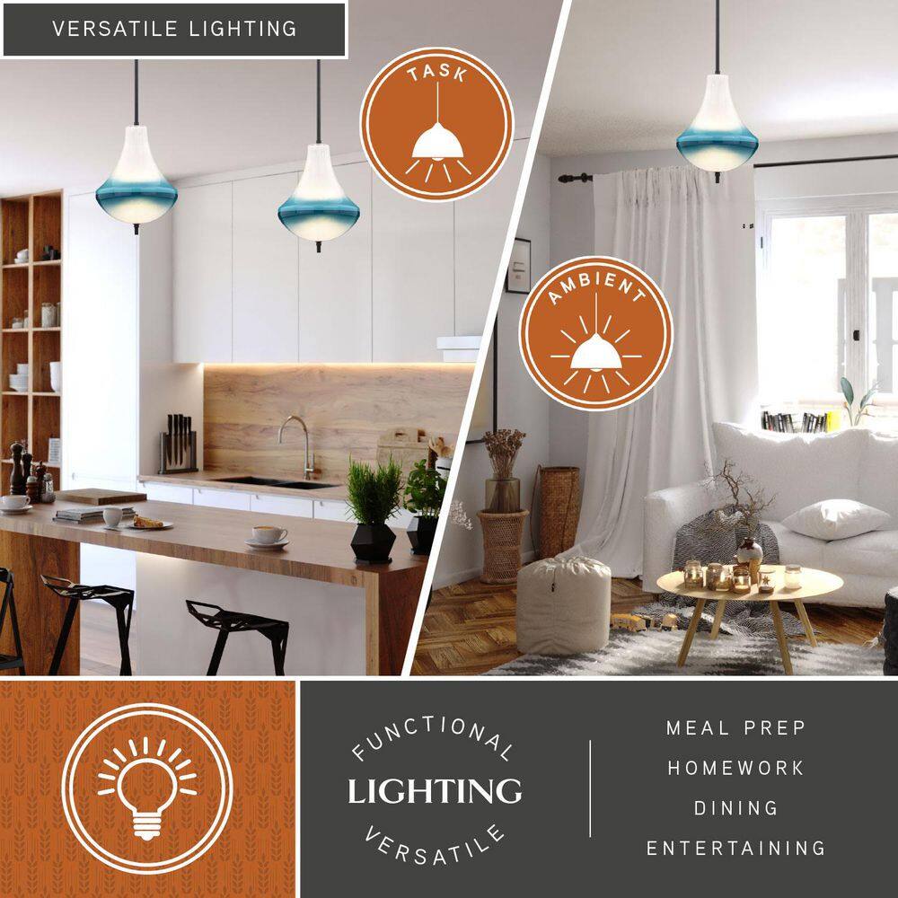 Somerset 10" LED Mini Pendant in Oil Rubbed Bronze with White Milk Glass