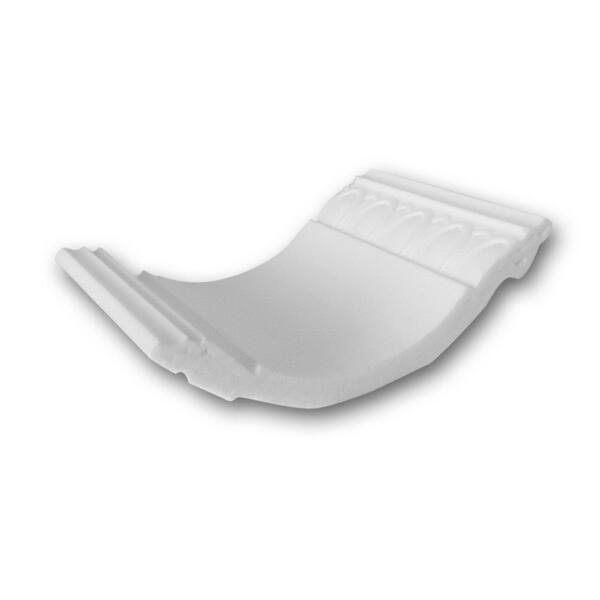 ORAC DECOR 3-3/4 in. D x 3-5/8 in. W x 4 in. L Primed White Plain Polystyrene Crown Moulding Sample