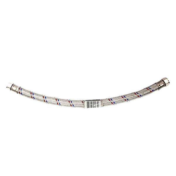 Mediterraneo 3/8 in. Compression x 1/4 in. FIP x 18 in. Braided Polymer Faucet Connector