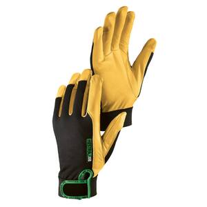 Golden Kobolt Flex Size 9 Tan/Black Leather Gloves