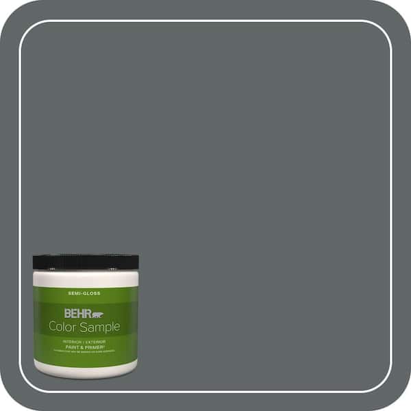 BEHR PREMIUM PLUS 8 oz. #PPU18-04 Dark Pewter Semi-Gloss Interior