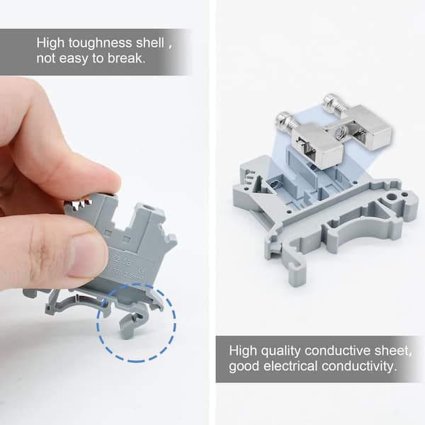 Vrbgify - High-Quality Rail-Mounted Voltage High-Temperature Resistant Terminal Block, Terminal Connector, and Combined Terminal