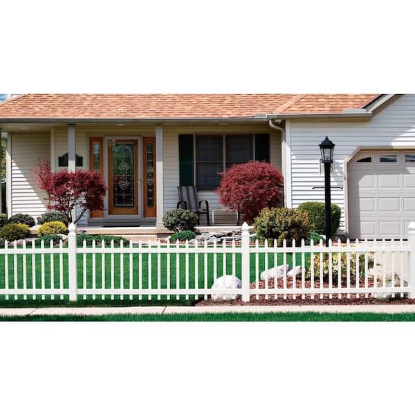 Veranda 3 ft. H x 8 ft. W White Vinyl Chelsea Fence Panel 73013795