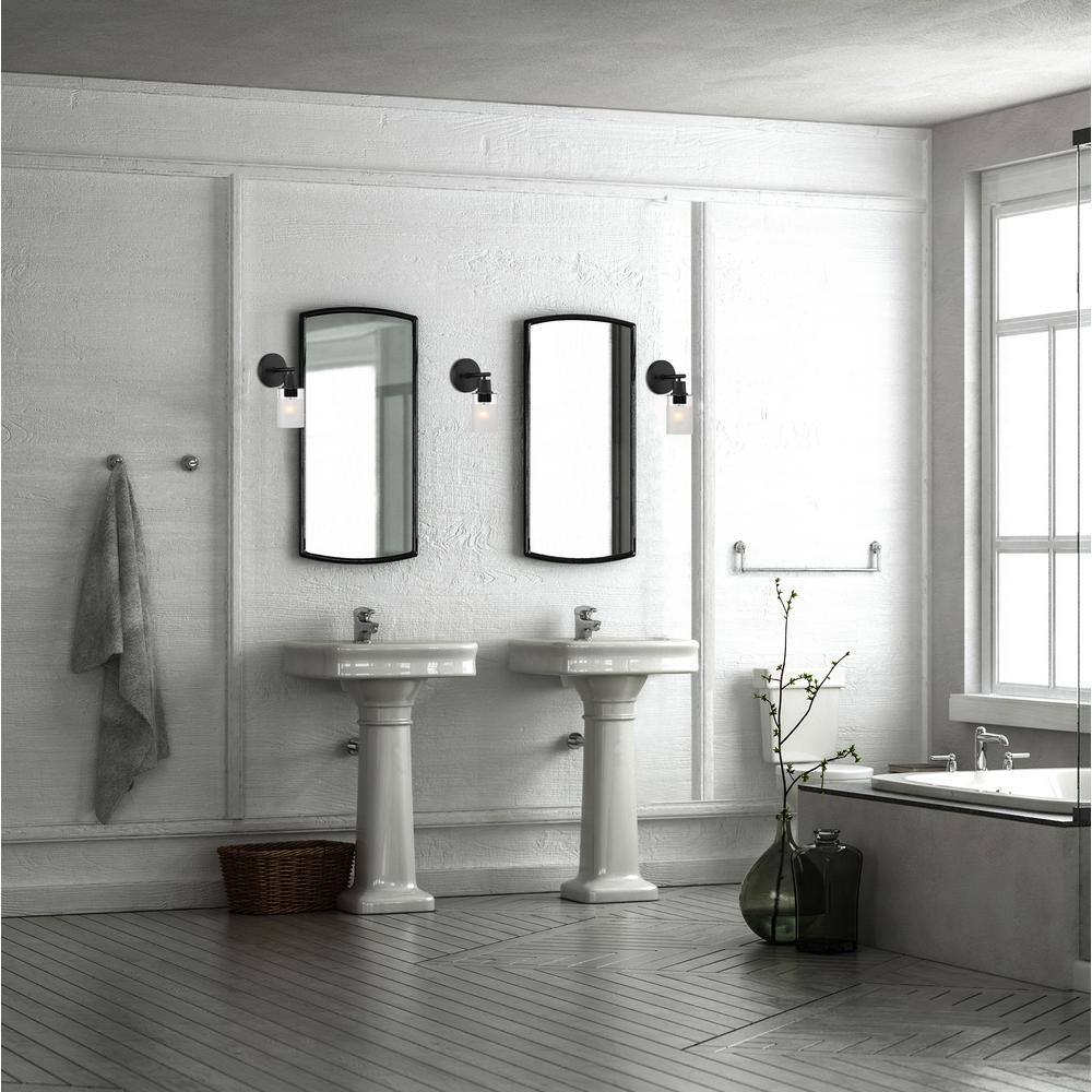 Black Matte Dimmable Direct Wired Electric Sconce