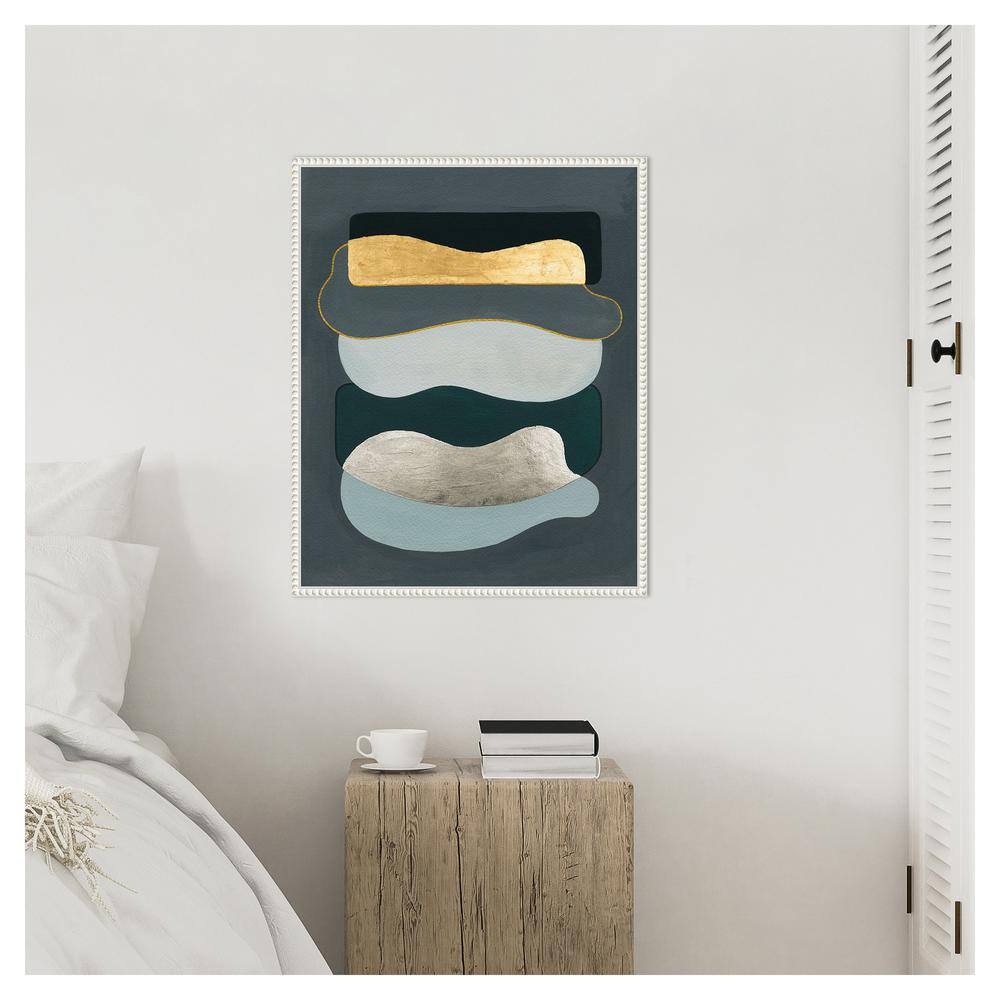 Grace Popp Abstract Gold and Silver Canvas Wall Art