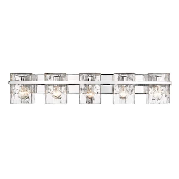 Bennington 7 in. 5-Light Chrome Vanity Light 1938-5V-CH - The Home