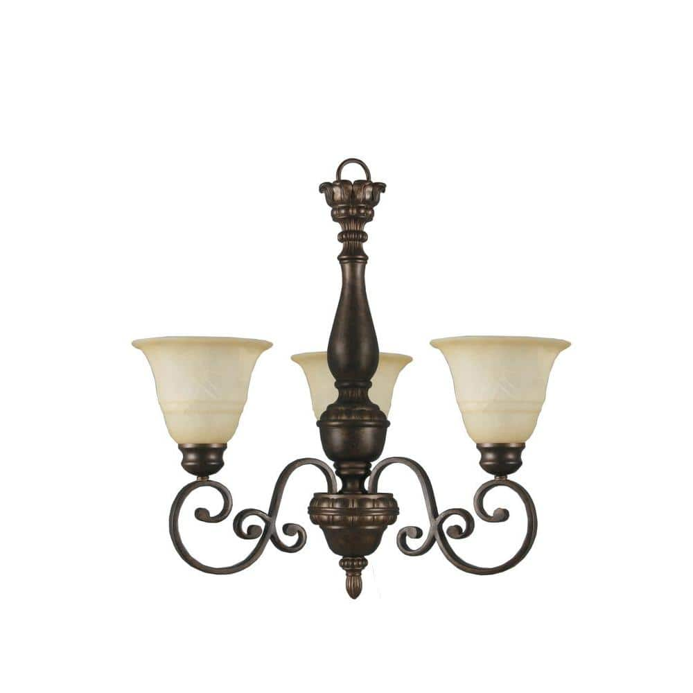 hampton bay 3 light pendant bronze finish