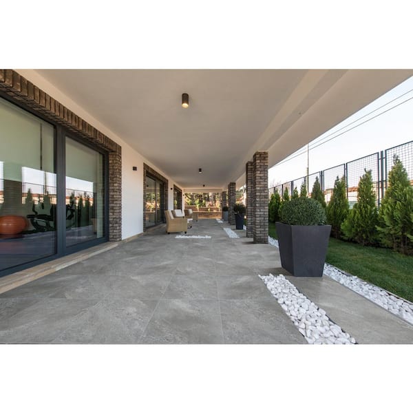 Take Home Tile Sample - Quarzo Gray 6 in. x 6 in. Porcelain Paver Tile (0.25 sq. ft.)