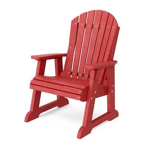 Heritage Cardinal Red Plastic Outdoor High Fan Back Chair