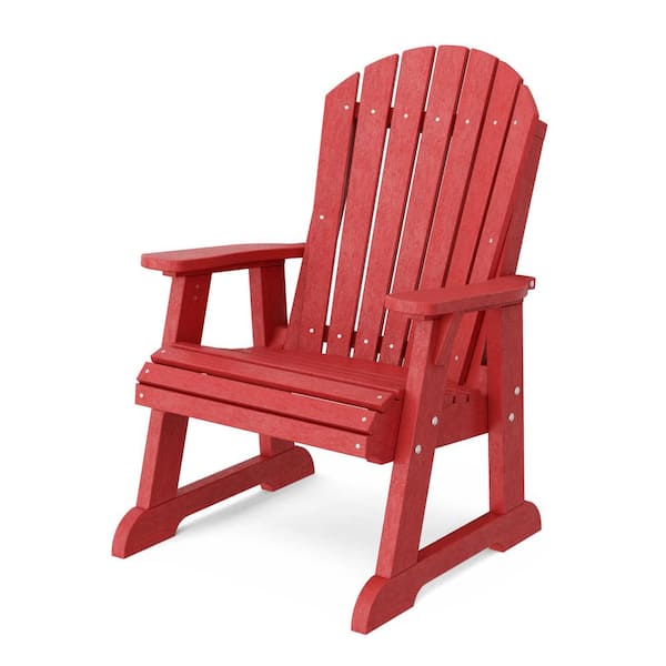 Wildridge Heritage Cardinal Red Plastic Outdoor High Fan Back Chair