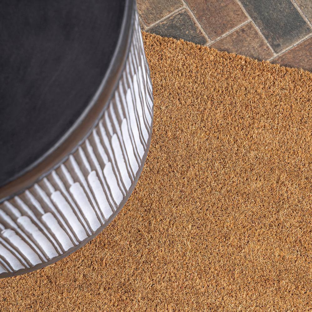 Peater Classic Casual Light Brown Coir Rectangular 2 ft. x 4 ft. Doormat
