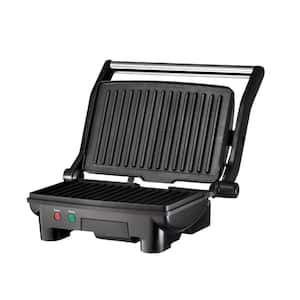 Panini Press and Sandwich Maker Electric Grill - NonStick Coated Plates for  Quesadillas, Burgers, Dishwasher Safe Removable Drip Tray, 4-Slice, Black