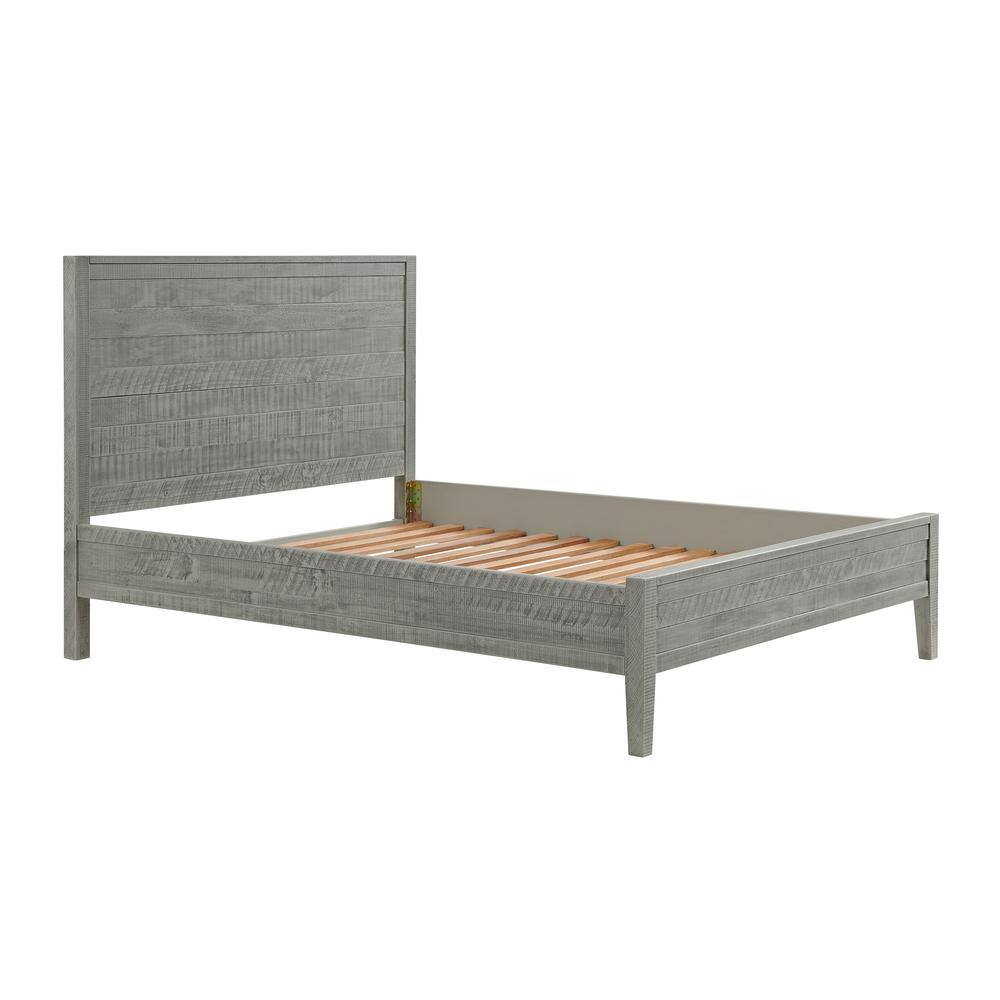 Arden 5-Piece Driftwood Gray Pine Bedroom Set with Queen Bed