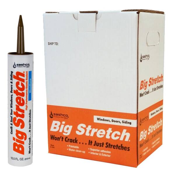 SASHCO Big Stretch 10.5 oz. Woodtone High Performance Interior Exterior Caulk (12-Pack)