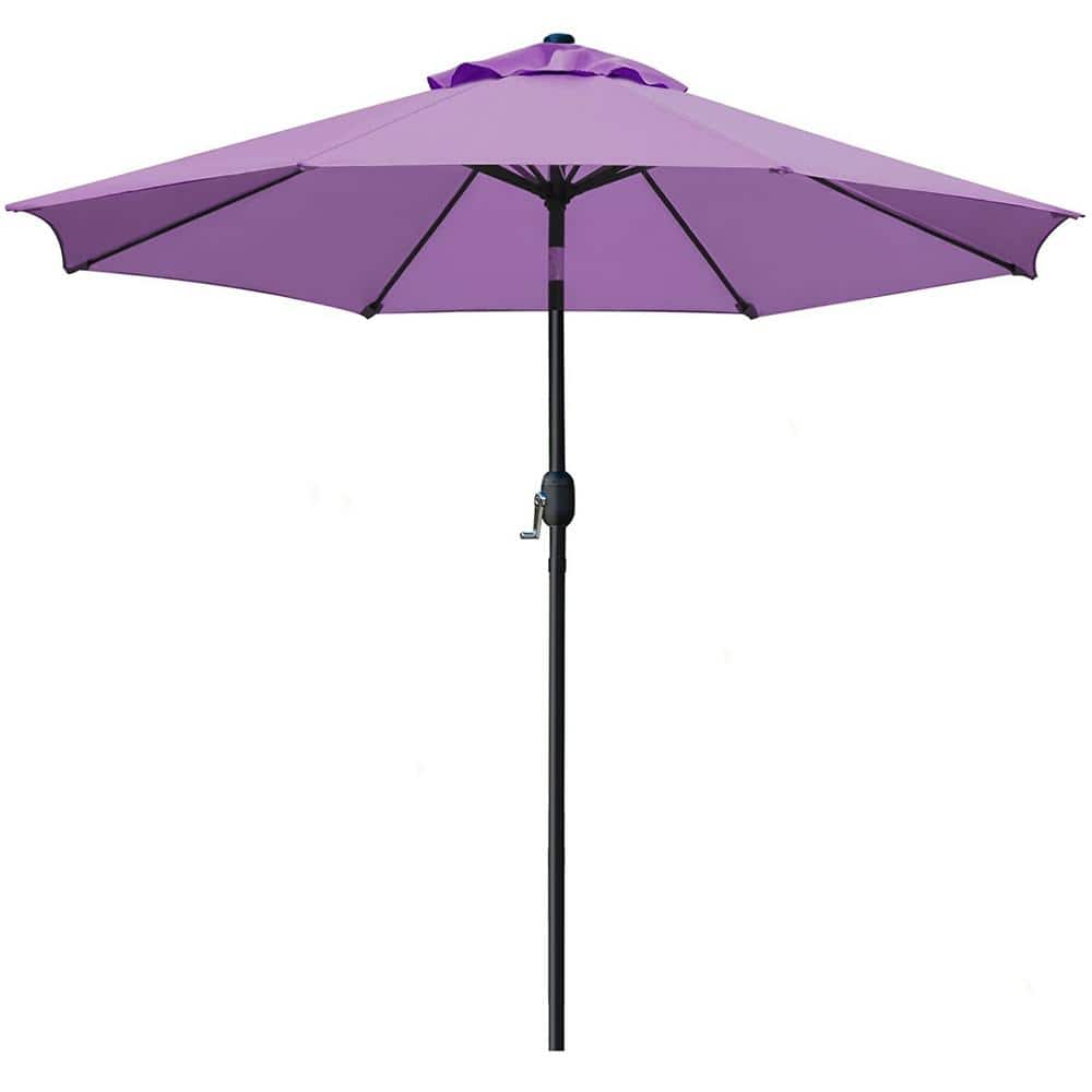 Dyiom 9 ft. Aluminum Outdoor Market Patio Umbrella in Purple with 8 Sturdy  Ribs B09J28KBZP - The Home Depot