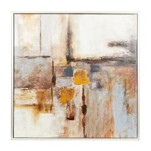 Brown Canvas Contemporary Wall Art 40 in. x 40 in.
