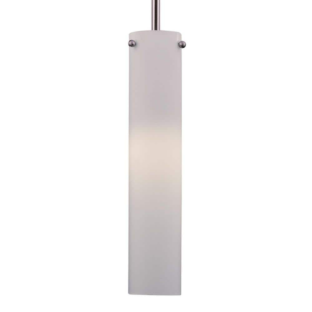 Etched Opal Glass Mini Pendant in Brushed Nickel Finish