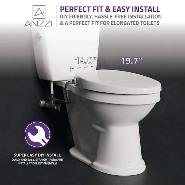 Inspireren Rommelig Met pensioen gaan ANZZI Hal Non-Electric Soft Close Bidet Seat for Elongated Toilets with  Dual Nozzle and Built-In Side Lever in White TL-MBSEL200WH - The Home Depot