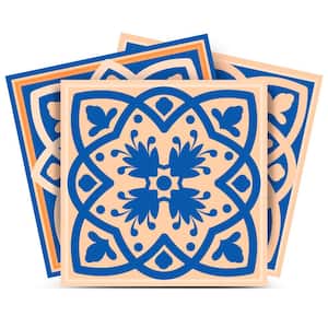 White, Blue, Orange SB43 4 in. x 4 in. Vinyl Peel and Stick Tile (24 Tiles, 2.67 sq. ft./Pack)