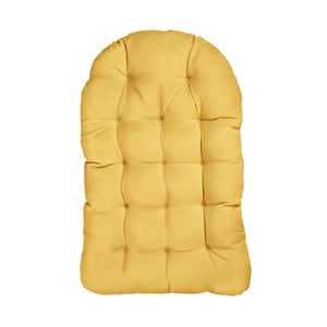 27 in. x 44 in. Egg Chair Cushion in Yellow