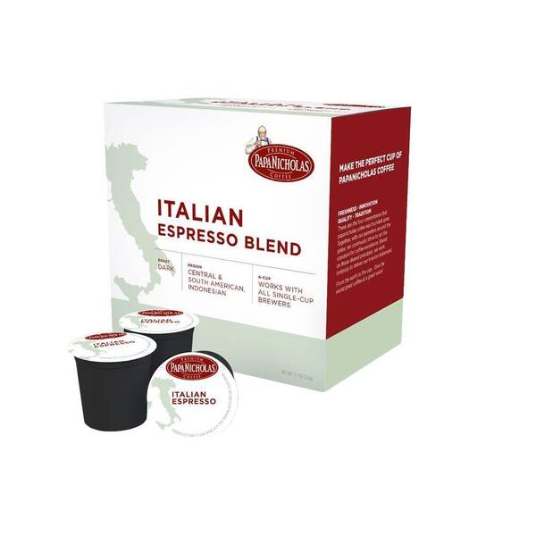 PapaNicholas Italian Espresso Roast Coffee (72-Cups per Case)