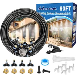 80 ft. Pre-Assembled Outdoor Water Misting Cooling System for Backyard, Patio, Garden and Trampoline