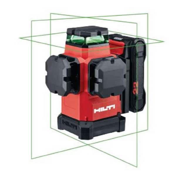 NURON PM 50-MG 22-Volt 130 ft. Green Rotating Multi-Line Laser Level and Tool Pouch (Battery not included)