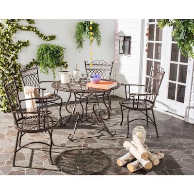 Wrought Iron Patio Dining Sets, 5 Piece Wrought Iron Patio Furniture Dining Set