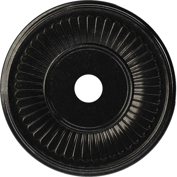 Ekena Millwork 1 in. x 22 in. O.D. x 3-1/2 in. P Berkshire Thermoformed PVC Ceiling Medallion Textured Metallic Galaxy