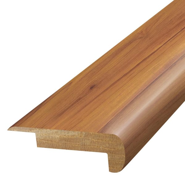 Hawaiian Koa 0.75 in. T x 2.37 in. W x 78.7 in. L Textured Wood Look Laminate Moulding/Trim Stair Nose Molding