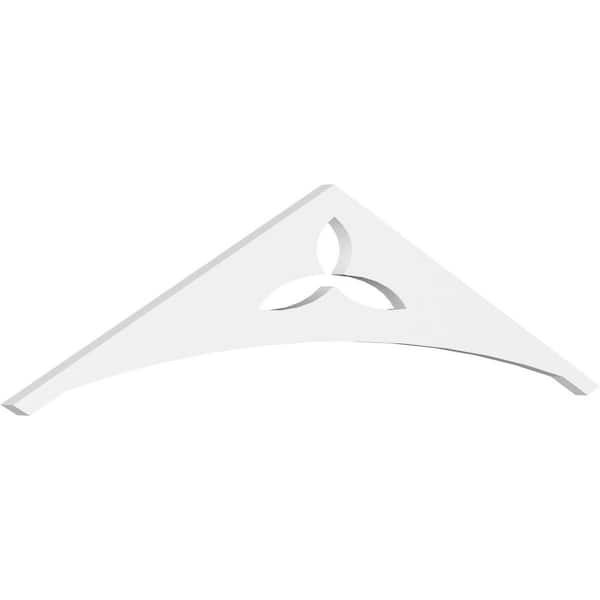 Ekena Millwork 1 in. x 48 in. x 12 in. (6/12) Pitch Naple Gable Pediment Architectural Grade PVC Moulding