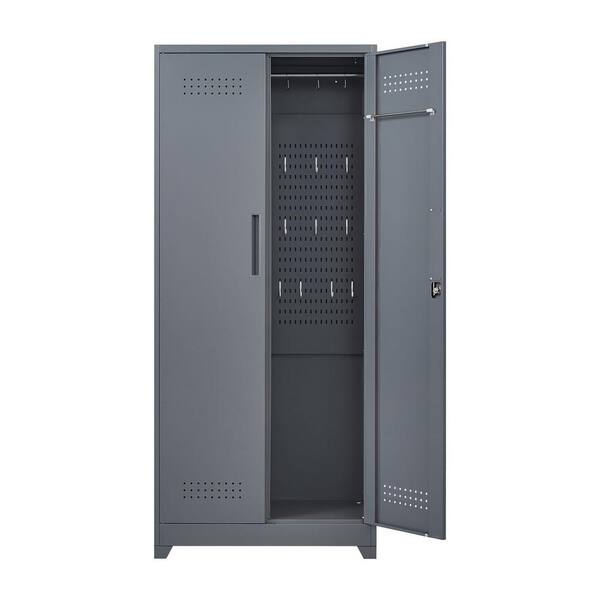 Tidoin 5-Tier 72 in. Metal Storage Cabinets Locker in Gray with 2