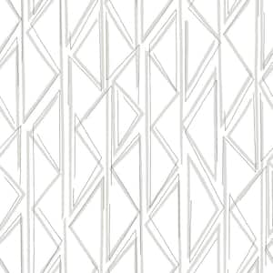 Grey Sideways Sketch Non Woven Preium Paper Peel and Stick Matte Wallpaper Approximately 34.2 sq. ft