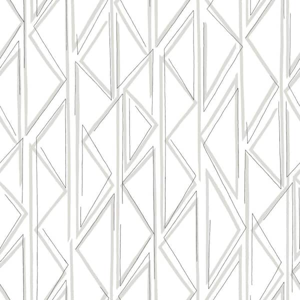 Magnolia Home by Joanna Gaines Grey Sideways Sketch Non Woven Preium Paper Peel and Stick Matte Wallpaper Approximately 34.2 sq. ft