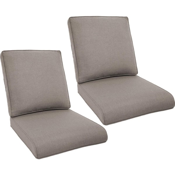 22.5 inch x 22.5 inch-4 Piece Replacement Outdoor Lounge Chair, Sectional, Couch Cushion in Gray