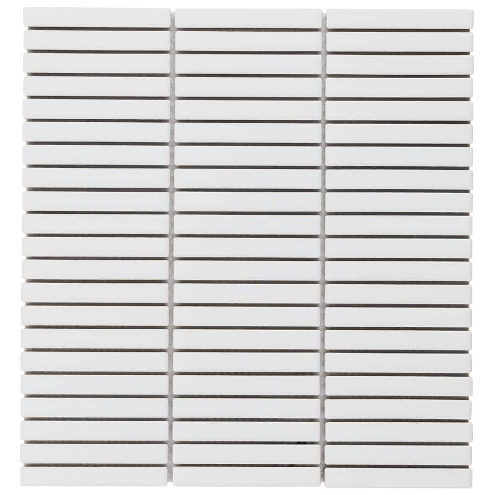 White Matte Porcelain Mosaic Tile for Indoor/Outdoor Use