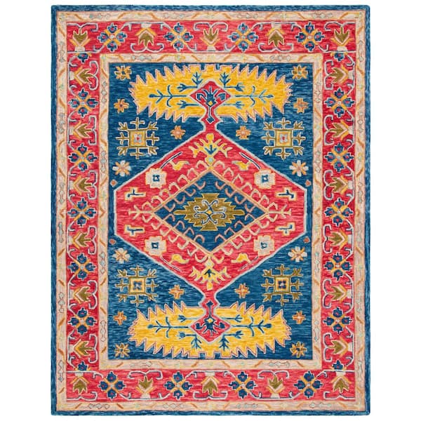 Aspen 10 ft. x 14 ft. Red/Blue Oriental Area Rug