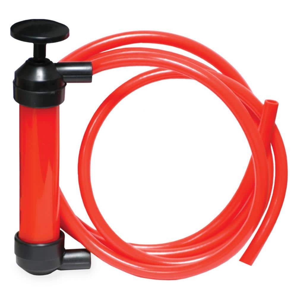 2 Meter Red Syphon Tube Hand Fuel Pump Gasoline Siphon Hose