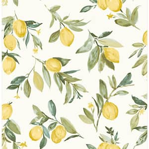 Limon Yellow Fruit Yellow Paper Strippable Roll (Covers 56.4 sq. ft.)