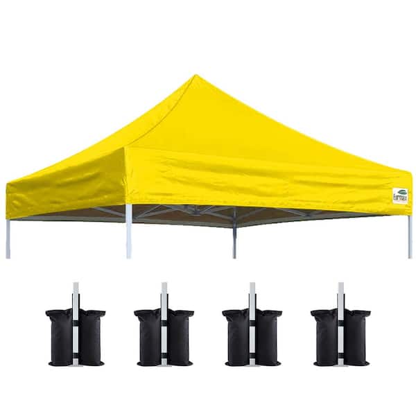 EURMAX USA Pop Up Replacement Canopy Cover, Instant EZ Top Cover ONLY, Bonus 4-PC Pack Canopy Weight Bag (8 ft. x 8 ft. yellow