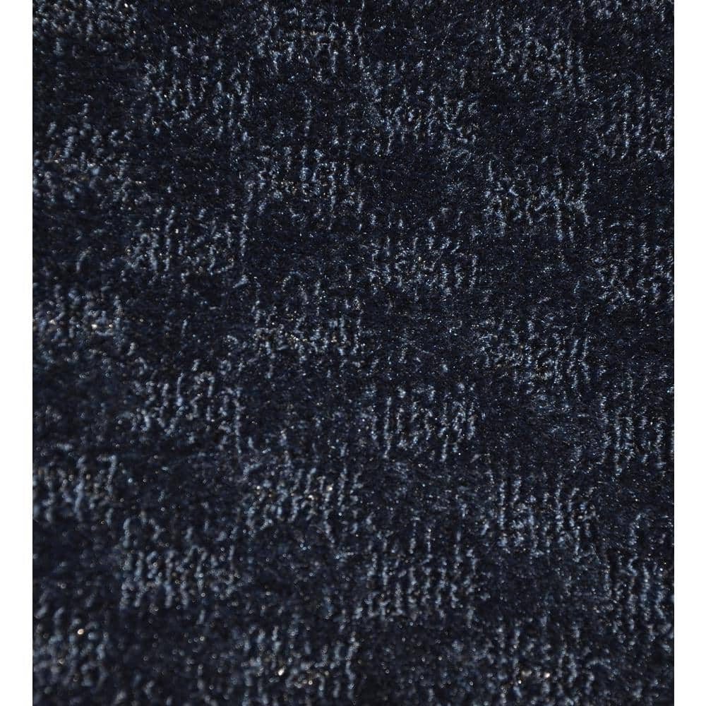 Navy Medallion Tufted Synthetic 9' x 12' Area Rug